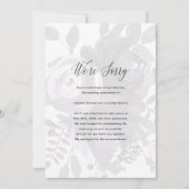 エレガントな花のウェディング　延期　写真 案内状 (正面)