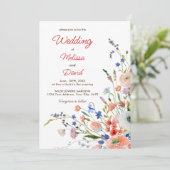 エレガントな花のウェディング 招待状 (スタンド正面)