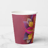 エレガントな花のウェディング 紙コップ (裏面)