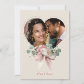 エレガントな花のエンゲージメントカード 招待状 (裏面)