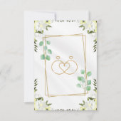 エレガントな花のエンゲージメント招待状 招待状 (裏面)