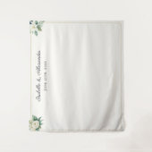 エレガントな花のオリジナルウェディングバックドロップ タペストリー (正面)