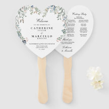 エレガントな花のカスケード ウェディングプログラム