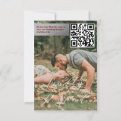 エレガントな花のカスタム写真ウェディング返信カード 出欠カード (裏面)