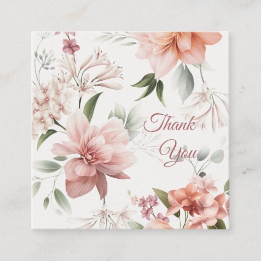 エレガントな花のギフト同封カード カスタム エンクロージャーカード (正面)