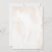 エレガントな花のクインセアニェーラの水彩ドレス 招待状 (裏面)