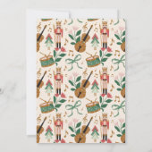 エレガントな花のクリスマス・ナチュラッカー・バレエ写真 シーズンカード (裏面)