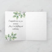 エレガントな花のコンラチュレーションカード サンキューカード (内部)