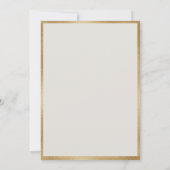 エレガントな花のゴールドの結婚式 招待状 (裏面)