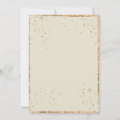 エレガントな花のゴールド モダンなキンセアニエラ 招待状 (裏面)