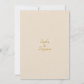 エレガントな花のゴールドSave the Dateカスタム詳細 招待状 (裏面)