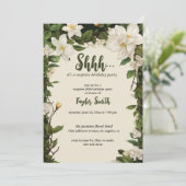 エレガントな花のサプライズパーティーの招待状 招待状 (スタンド正面)