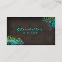 エレガントな花のサロンのスパのスタイリッシュな青緑ブラウン