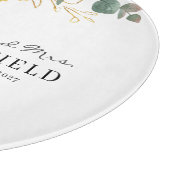 エレガントな花のサンフラワー ユーカリ カスタム カッティングボード (角)