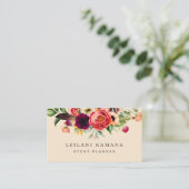エレガントな花のシャンペン 名刺 (スタンド正面)