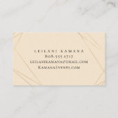 エレガントな花のシャンペン 名刺 (裏面)