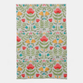 エレガントな花のタブロー スタイル キッチンタオル (縦)