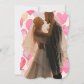 エレガントな花のデザインの結婚式お知らせカード セーブザデート (裏面)