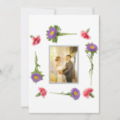 エレガントな花のデザインの結婚式招待状 プレビュー 招待状 (裏面)