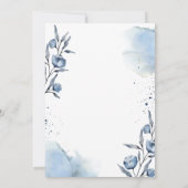 エレガントな花のデザインの結婚式招待状「Save The Date」 招待状 (裏面)