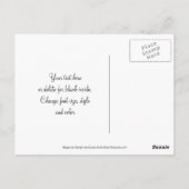 エレガントな花のデザイン - あなたの写真をありがとう ポストカード (裏面)