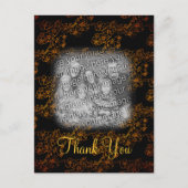 エレガントな花のデザイン - あなたの写真をありがとう ポストカード (正面)