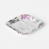 エレガントな花のデザイン ペーパープレート (傾斜あり)