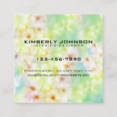 エレガントな花のデザイン ミニマル 編集可能なビジネス スクエア名刺 (裏面)