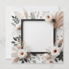 エレガントな花のデザイン 招待状