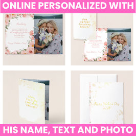 エレガントな花のデザイン 箔カード