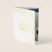 エレガントな花のデザイン 箔カード (正面)