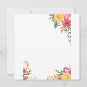 エレガントな花のデュアルネーム セーブ・ザ・デート (裏面)