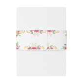 エレガントな花のデュアルネーム ブライダルシャワー招待状 招待状ベリーバンド (裏面例)