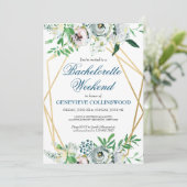 エレガントな花のハッピーエンドウィークの予定 招待状 (スタンド正面)