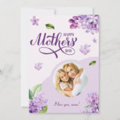 エレガントな花のハッピーマザーズデイ写真 シーズンカード (正面)