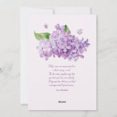 エレガントな花のハッピーマザーズデイ写真 シーズンカード (裏面)