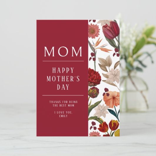 エレガントな花のハッピーマザーズデー シーズンカード (スタンド正面)