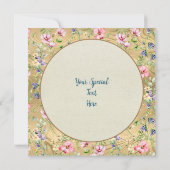 エレガントな花のハートフレーム:あらゆるシーンに 招待状 (裏面)