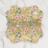 エレガントな花のハートフレーム：あらゆる場面に フェイバータグ (裏面)