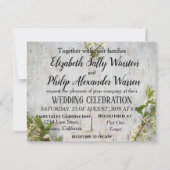 エレガントな花のハート ラスティックな樺の皮のウェディング (裏面)