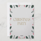エレガントな花のハ品亮いクリスマスパーティー招待状 シーズンカード (裏面)