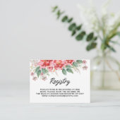 エレガントな花のピンクのブライダルシャワー エンクロージャーカード (スタンド正面)