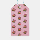 エレガントな花のピンクの芍薬シンプルカスタム ギフトタグ (裏面)