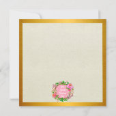 エレガントな花のフレーム: あらゆるシーンに カード (裏面)