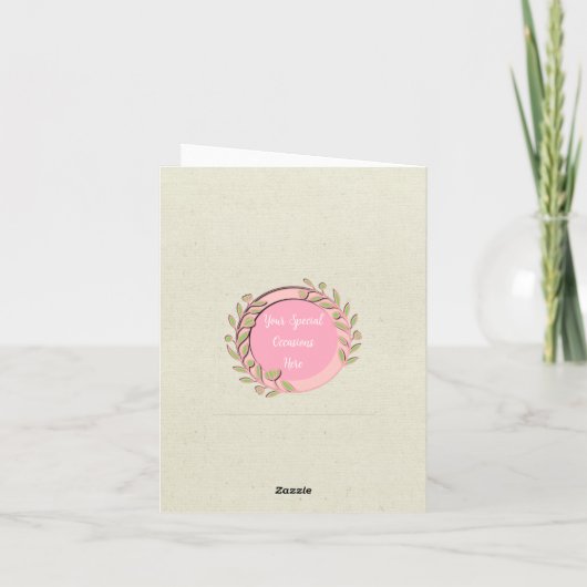 エレガントな花のフレーム: あらゆるシーンに 招待状 (裏面)