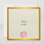 エレガントな花のフレーム: あらゆるシーンに 招待状 (裏面)