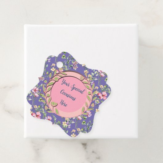 エレガントな花のフレーム: あらゆる行事に最適なギフト フェイバータグ (インサイチュ)