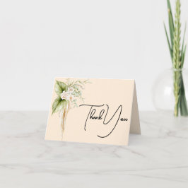 エレガントな花のフレーム サンキューカード