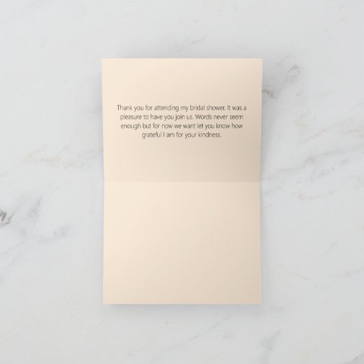 エレガントな花のフレーム サンキューカード (内部)