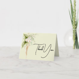 エレガントな花のフレーム サンキューカード